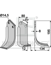 CEL-09R Nóż glebogryzarki, prawy CEL-09R.97