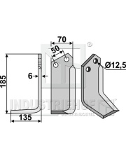 CEL-18L Nóż glebogryzarki, lewy CEL-18L.97