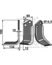 CEL-19L Nóż glebogryzarki, lewy CEL-19L.97