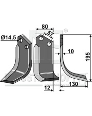 CEL-31R Nóż glebogryzarki, prawy CEL-31R.97