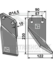 CEL-78R Nóż glebogryzarki, prawy CEL-78R.97