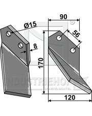 COM-12R Ząb obrotowy prawy COM-12R.97