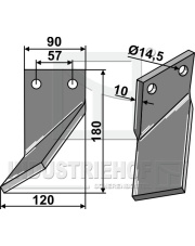 COM-13L Ząb obrotowy lewy COM-13L.97