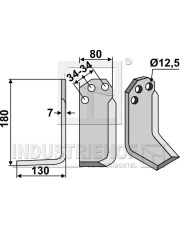 CRR-01L Nóż glebogryzarki, lewy CRR-01L.97