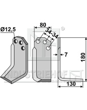 CRR-01R Nóż glebogryzarki, prawy CRR-01R.97