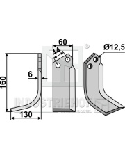 CRR-03L Nóż glebogryzarki, lewy CRR-03L.97