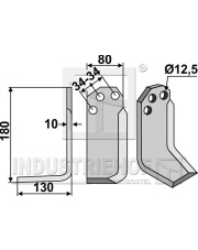 CRR-04L Nóż glebogryzarki, lewy CRR-04L.97