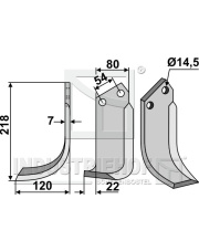 DON-12L Nóż glebogryzarki, lewy DON-12L.97