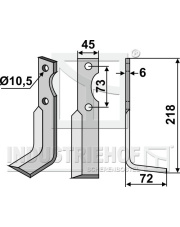 EGR-02R Nóż glebogryzarki, prawy EGR-02R.97