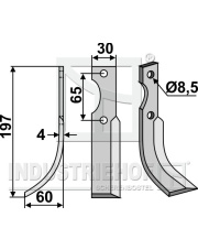 EUR-01L Nóż glebogryzarki, lewy EUR-01L.97