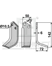 FER-23R Nóż glebogryzarki, prawy FER-23R.97