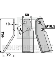 FLN-01L Ząb obrotowy, lewy FLN-01L.97
