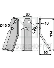 FLN-01R Ząb obrotowy, prawy FLN-01R.97