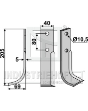 FMO-03L Nóż glebogryzarki, lewy FMO-03L.97