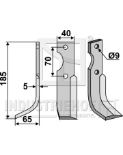 FOR-03L Nóż glebogryzarki, lewy FOR-03L.97