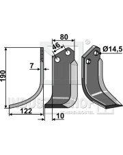 FRG-05L Nóż glebogryzarki, lewy FRG-05L.97