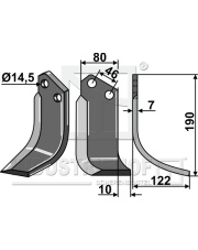FRG-05R Nóż glebogryzarki, prawy FRG-05R.97