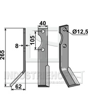 FRG-13L Nóż glebogryzarki, lewy FRG-13L.97