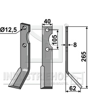 FRG-13R Nóż glebogryzarki, prawy FRG-13R.97