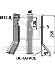 FRG-13R-DURA Nóż glebogryzarki DURAFACE, prawy FRG-13R-DURA.97