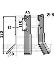 FRG-19L Nóż glebogryzarki, lewy FRG-19L.97