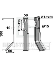 FRG-21L Nóż glebogryzarki, lewy FRG-21L.97