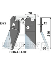 GMO-02R-DURA Ząb obrotowy DURAFACE, prawy GMO-02R-DURA.97