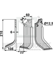 GOL-38L Nóż glebogryzarki, lewy GOL-38L.97