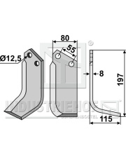GRA-01R Nóż glebogryzarki, prawy GRA-01R.97