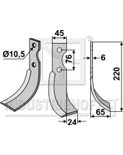 GRI-08R Nóż glebogryzarki, prawy GRI-08R.97