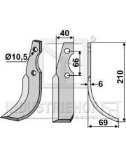 GRI-12R Nóż glebogryzarki, prawy GRI-12R.97