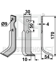 GRI-17R Nóż glebogryzarki, prawy GRI-17R.97