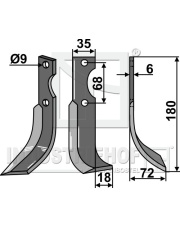 GRI-21R Nóż glebogryzarki, prawy GRI-21R.97