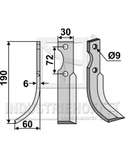 HAK-51L Nóż glebogryzarki, lewy HAK-51L.97