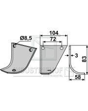 HAK-56R Nóż glebogryzarki, prawy HAK-56R.97