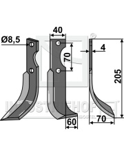 HON-12R Nóż glebogryzarki, prawy HON-12R.97