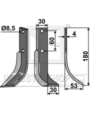 HON-13R Nóż glebogryzarki, prawy HON-13R.97