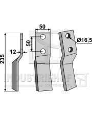 HOW-15L Ząb obrotowy, lewy INDUSTRIEHOF HOW-15L.97