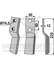 HOW-15R Ząb obrotowy, prawy INDUSTRIEHOF HOW-15R.97