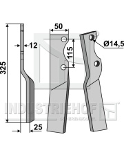 HOW-53L Ząb obrotowy, lewy HOW-53L.97