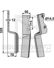 HOW-54L Ząb obrotowy, lewy HOW-54L.97