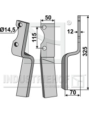 HOW-54R Ząb obrotowy, prawy HOW-54R.97