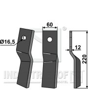 HOW-64L Ząb obrotowy, lewy HOW-64L.97