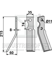 IND-10L Ząb obrotowy, prawy IND-10L.97