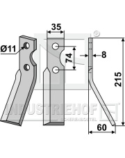 IND-10R Ząb obrotowy, prawy IND-10R.97