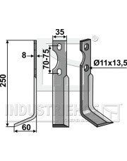 IND-482L Ząb obrotowy, lewy IND-482L.97