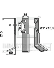 IND-483L Ząb obrotowy, lewy IND-483L.97