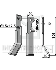 IND-484R Ząb obrotowy, prawy IND-484R.97