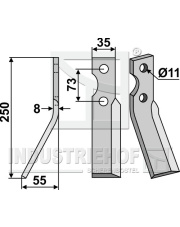 IND-74L Ząb obrotowy, lewy IND-74L.97