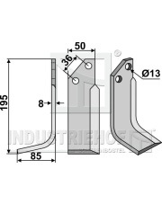 JNC-01L Nóż glebogryzarki, lewy JNC-01L.97